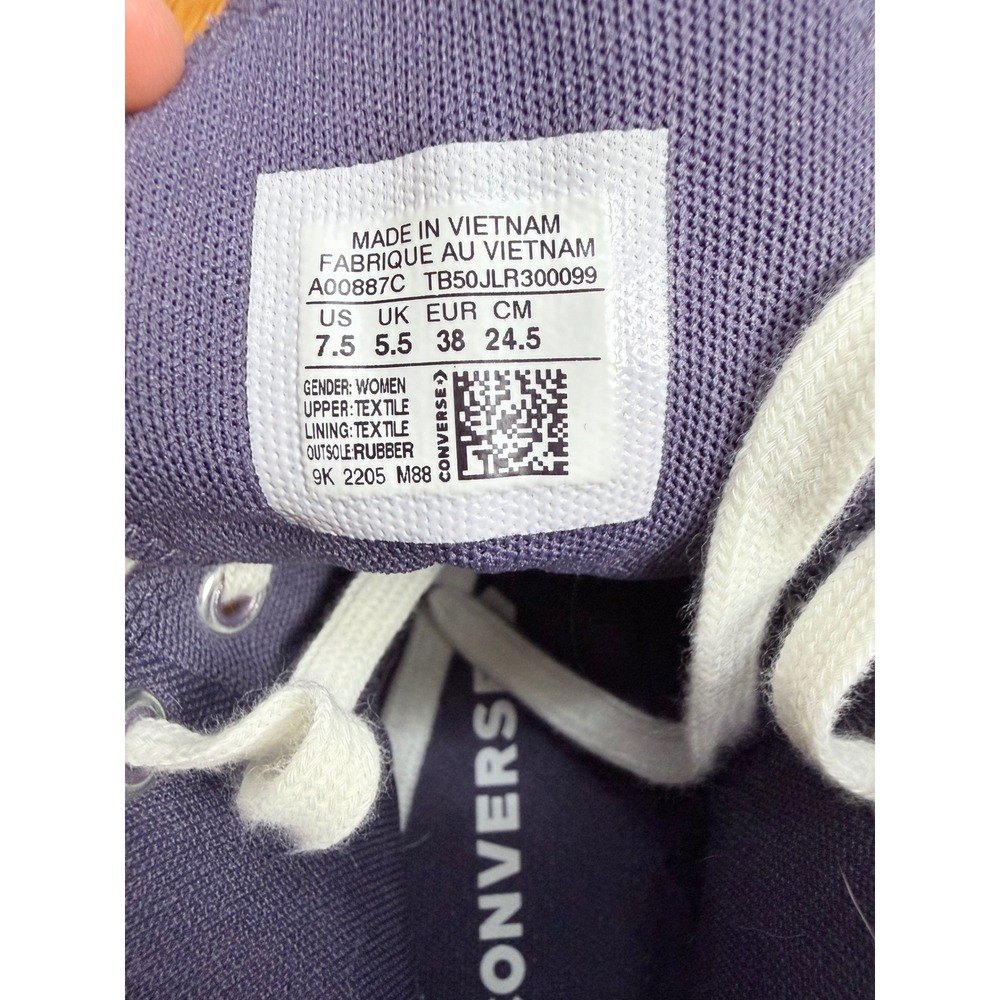 Converse Chuck Taylor All Star Lift High Top Purple Platform Sneakers 7.5 - Picture 6 of 7
